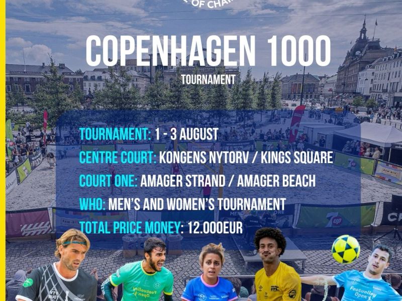 København bliver til Copacabana: Copenhagen Footvolley er værter for League of Champions på Kongens&nbsp;Nytorv