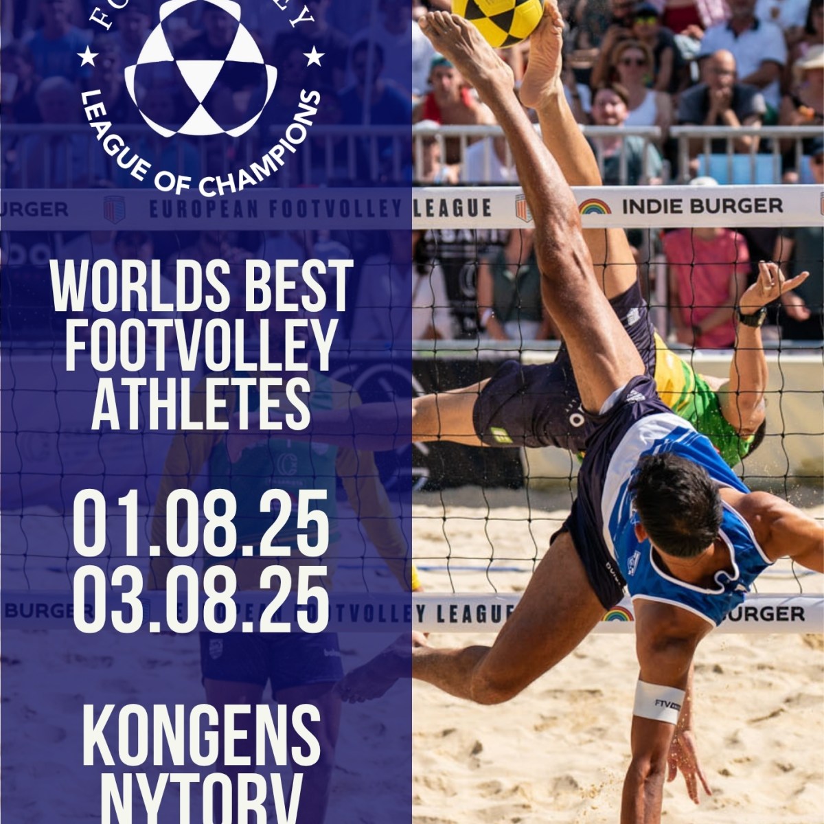 Kæmpe strandfest på Kongens Nytorv: Verdens bedste footvolley-spillere indtager&nbsp;København